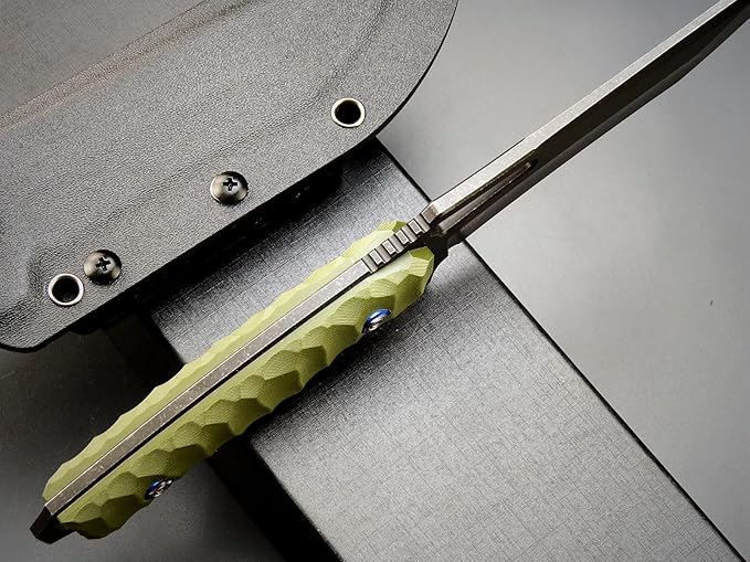 Eafengrow EF132 Fixed Blade Knife, DC53 Steel Blade,G10 Handle Full Tang EDC Fixed Knifes Straight Knife for Working Camping Hunting with Kydex Sheath