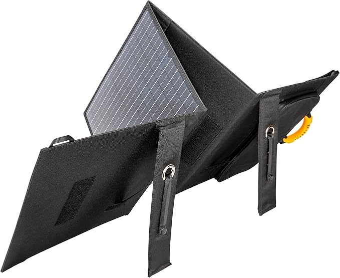 Ideal Living Portable Solar Panel IL100 | Lightweight, Water Resistant, with Built-in Voltage Converter | for Camping, Travel, Emergencies & Power Outages | USB Ports