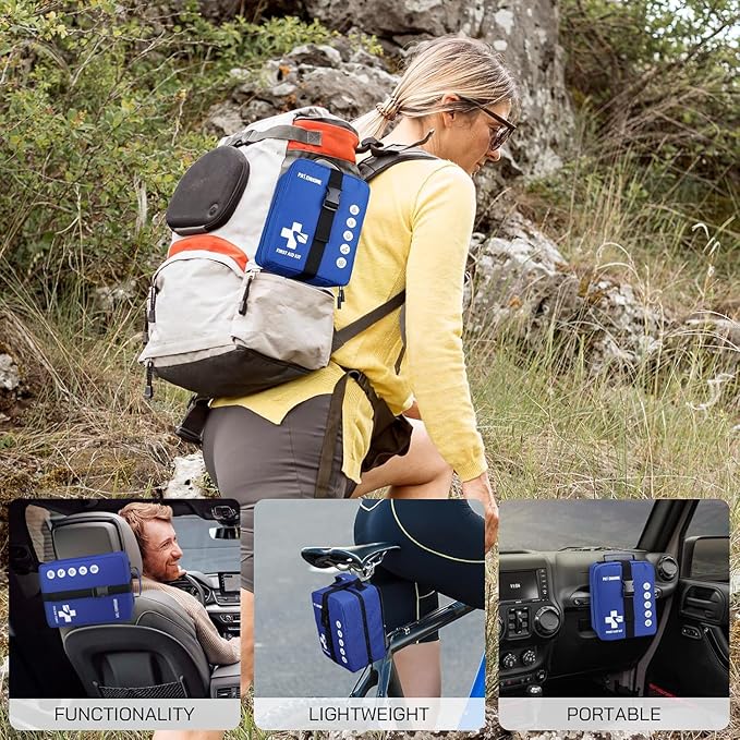 Professional 506 PCS First Aid Kit ??4-in-1 Detachable Emergency Medical Kit for Home, Car, Travel, Camping, Hiking, Workplace, Vehicle and Outdoor, Large First Aid Kit Survival