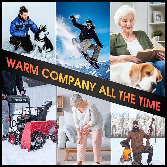 Hand Warmers Rechargeable 10000mAh 2 Pack, FANDLISS Electric Hand Warmers with Double Side Heating 3 Levels Heat, Portable Pocket Heater with AI-Smart Chips, Gifts for Work, Outdoor, Golf, Hunting