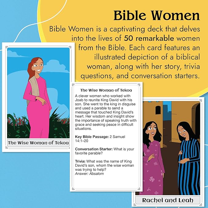 Kulture Games Bible Women - Christian Card Game with 50 Inspiring Bible Stories – Bible Trivia| Bible Trivia | Conversation Starters | Biblical Game