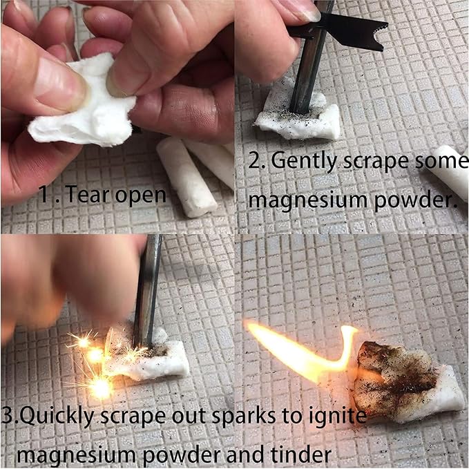 Easy Light Tinder Quick Emergency Waterproof Fire Starter Survival Technologies