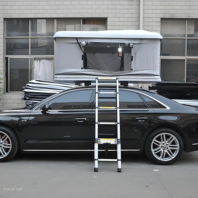 Travel Cat Rooftop Tent Hard Shell Roof Top Tent Hardshell Suitable for Jeep SUV Truck Van 2-3 Person Black