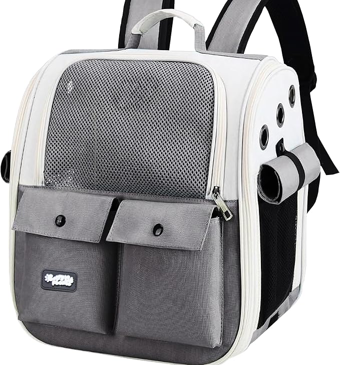 Cat Backpack Carrier ??Airline Approved Dog Carrier for Small Dogs, Cats & Pets ??Ventilated Backpack Pet Carrier for Travel, Hiking, Vet Trips ??Soft Sided Puppy Carrier Bag with Padded Straps