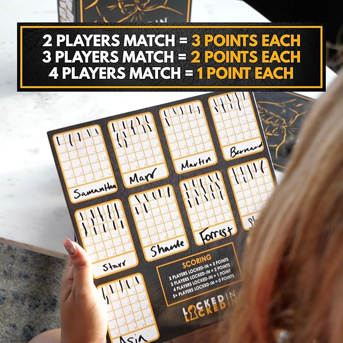 Locked-in: 400 Prompt Card Game ??Wildly Entertaining & Easy to Learn ??Adults, Teens & Kids ??2??0 Players ??Family Game Night, Party Game, Icebreaker & Gift