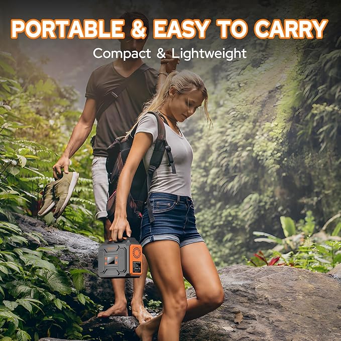 ZeroKor Solar Generator with Panel, 300W Portable Power Station with Solar Panel 40W, 110V Pure Sine Wave AC Outlet Electric Generator for Home Use Outdoor RV Camping