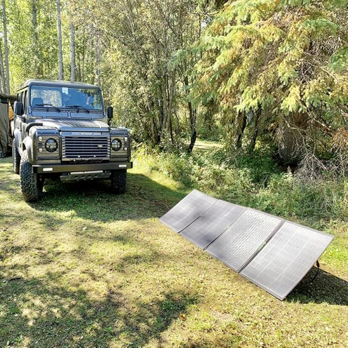 LensunSolar 200W Foldable Solar Panel with Innovative Leg Support to get Maximum Performance,Charge for (Goal Zero) Power Station,Solar Generator,Camper