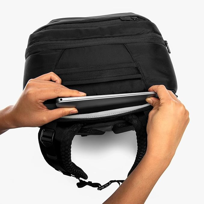 Tortuga 40L Travel Backpack Lite, Black - Large Carry-On Travel Backpack for Men and Women - Durable, Comfortable, Easy to Pack, Airline-Approved Bag with Laptop Compartment