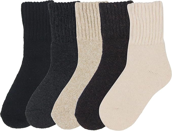 BomKinta Boot Socks for Women Winter Solid Thick Warm Socks Cozy Crew Socks Christmas Gift