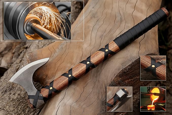 Viking Axe, Hatchets and Axes, Throwing Axes, Viking Battle Axe, Gifts for him, Wood Working Tools, Viking Gifts for Men, Tomahawk ax Head, Bearded Axe (Ragnor Viking Axe)