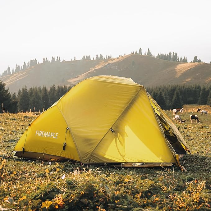 Fire-Maple Tropics Freestanding 2P Backpacking Tent - Lightweight, Waterproof, 3-Season Tent with Spacious Interior and Easy Setup - Perfect for 2 Adults, Camping, Hiking, and Outdoor Adventures.