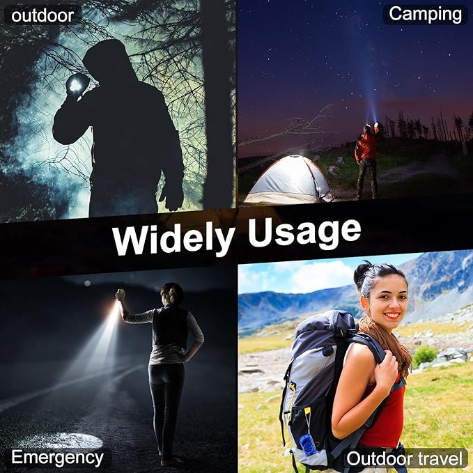 Treela 60 Pack Hand Crank Flashlight Operation Christmas Items Bulk Squeeze Flashlight No Battery Required Torchlight 3 LED Self Powered Charging(Blue, Grey, Yellow, Green)