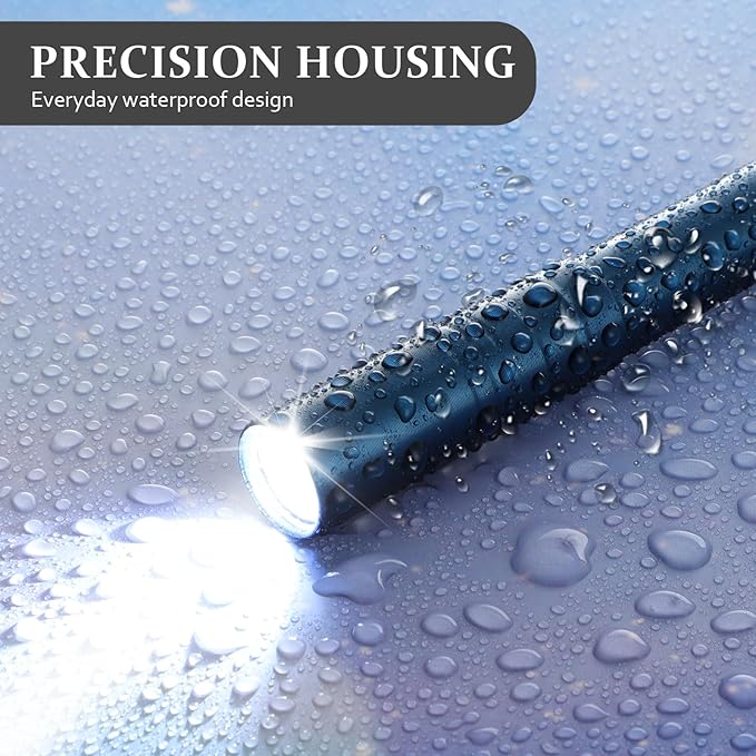 24 Pack Mini Pen Flashlights Bulk LED Pen Lights Aluminum Pocket Flashlights with Clips Small Handheld Torches Gifts for Camping Hiking Emergency Outdoor (Colorful)