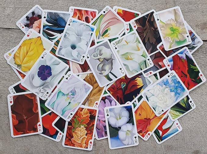 Awesome Flowers Playing Cards (Poker Deck 54 Cards All Different) Vintage Flowers Painting Art by Georgia O Keeffe Posters and Cards Wildflowers