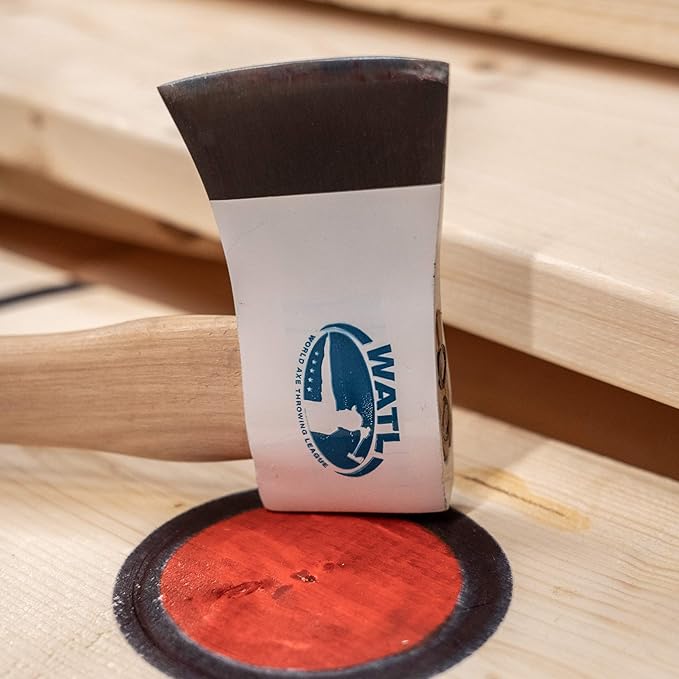The Competition Thrower: World Axe Throwing League Premium Competition Throwing Axe with Throwing Hatchet Hickory Wooden Handle