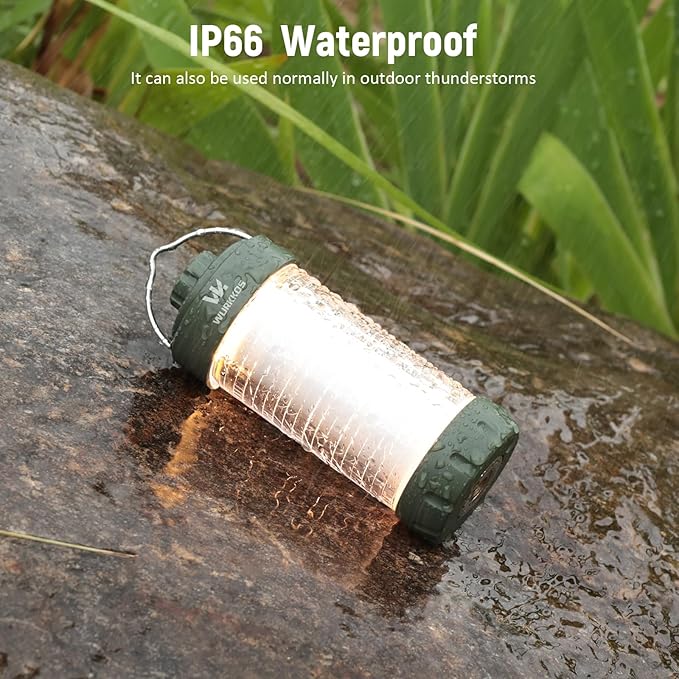 Wurkkos CL01 Camping Lantern Rechargeable, 550LM Waterproof Tent Light with Magnet Base, Up to 300H Runtime, Led Lantern with RGB light, Emergency Camp Light for Power Outages,Hurricane,Hiking,Camping