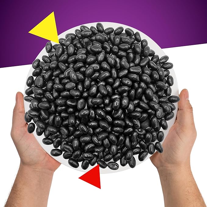 Black Licorice Jelly Beans Candy | 2 Pound Bag | Black Jelly Beans Bulk | Old Fashioned Candy for Buffet, Snacking & Gifting | Nostalgic Treat with Bold Licorice Flavor