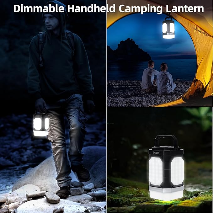 Sinvitron Camping Lantern Rechargeable??0,000mAh Portable Camping Lights, QC3.0 Fast Charging,1000 Lumens,350H Runtime,IPX5 Waterproof Emergency Light for Hurricanes,Power Outages,Camping