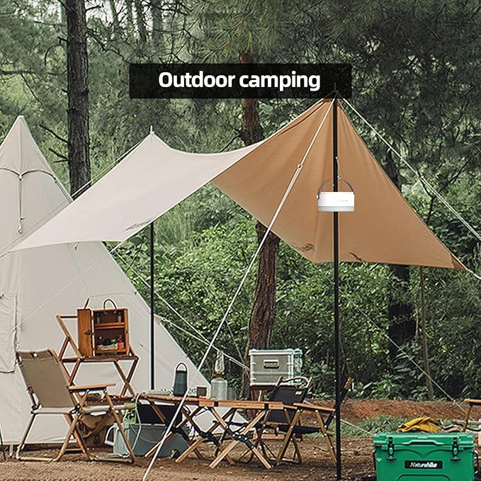 Hanging Camping Tent Light with Stepless Dimming & Magnetic Base, USB-C Rechargeable LED Lantern for Outdoor Glamping, Emergencies, Indoor Outages (Portable,Waterproof)