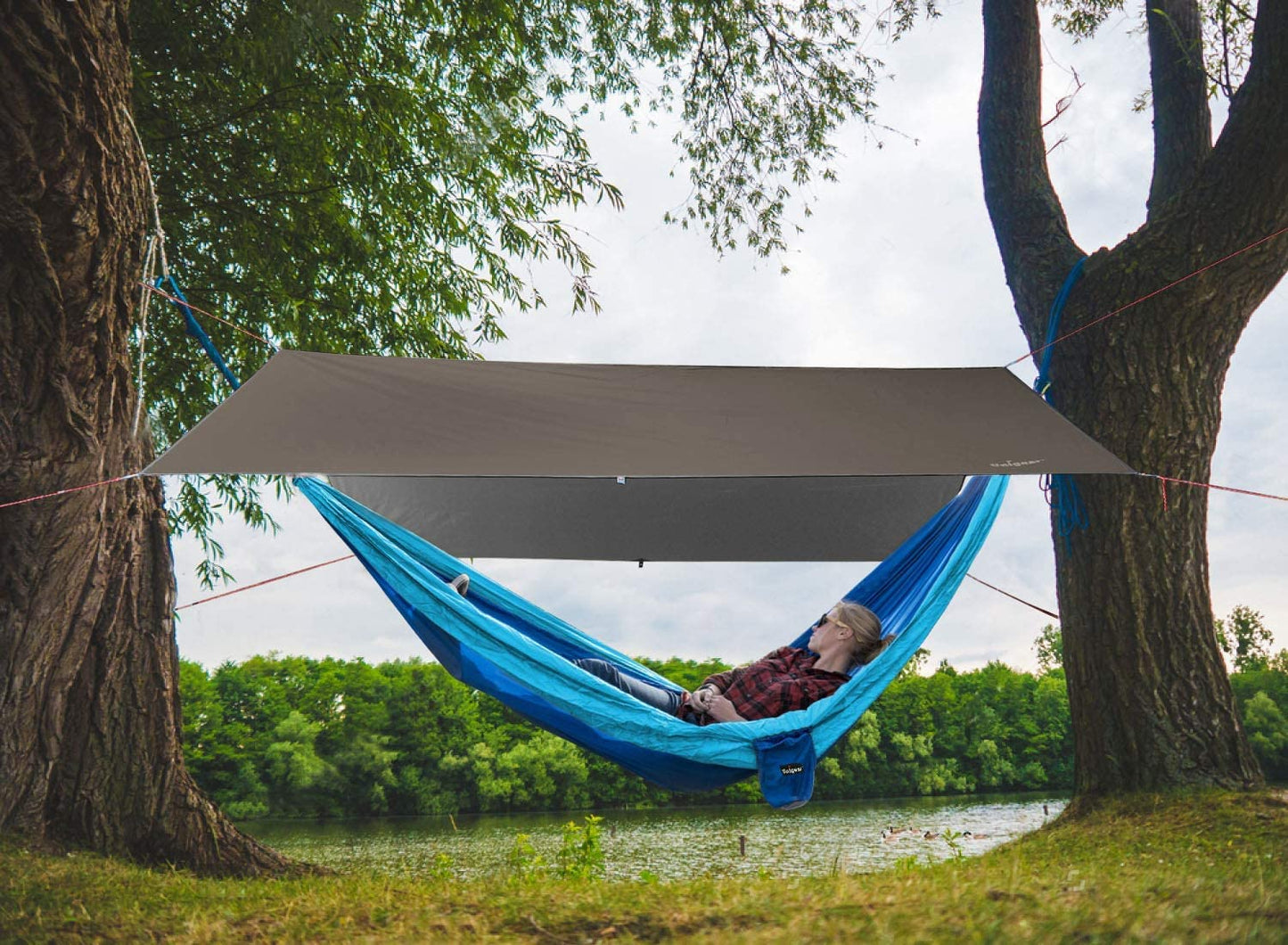 Unigear Hammock Rain Fly Waterproof Camping Tent Tarp for Backpacking
