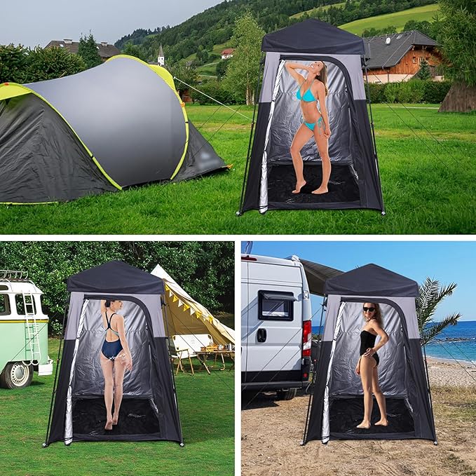 Nice C Camping Shower Tent, Instant Pop Up Privacy Changing Tent, Outdoor Shower Enclosure, Toilet Tents, Camping Bathroom, Oversize (Square ??1 Room)