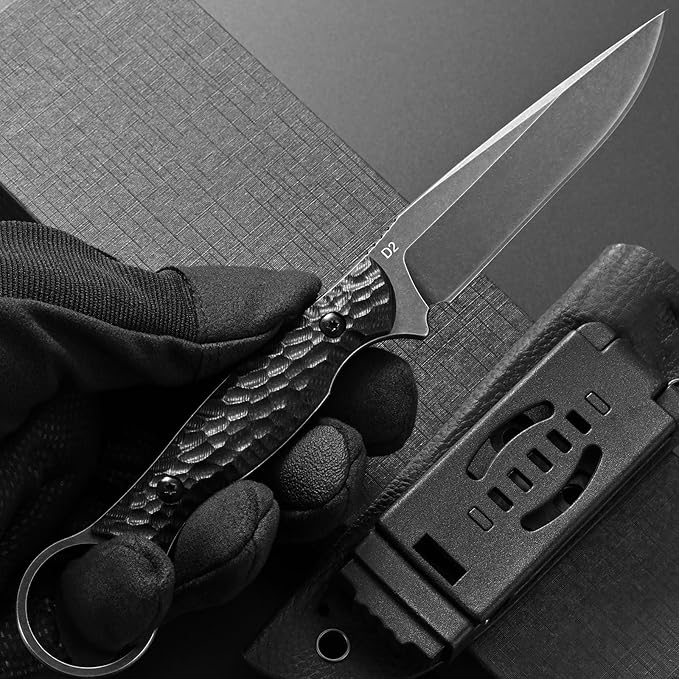 GTK344 Fixed Blade Knife D2 Steel Blade Full Tang G10 Handle Small EDC Tool Fix Knifes for Camping Survival Outdoor