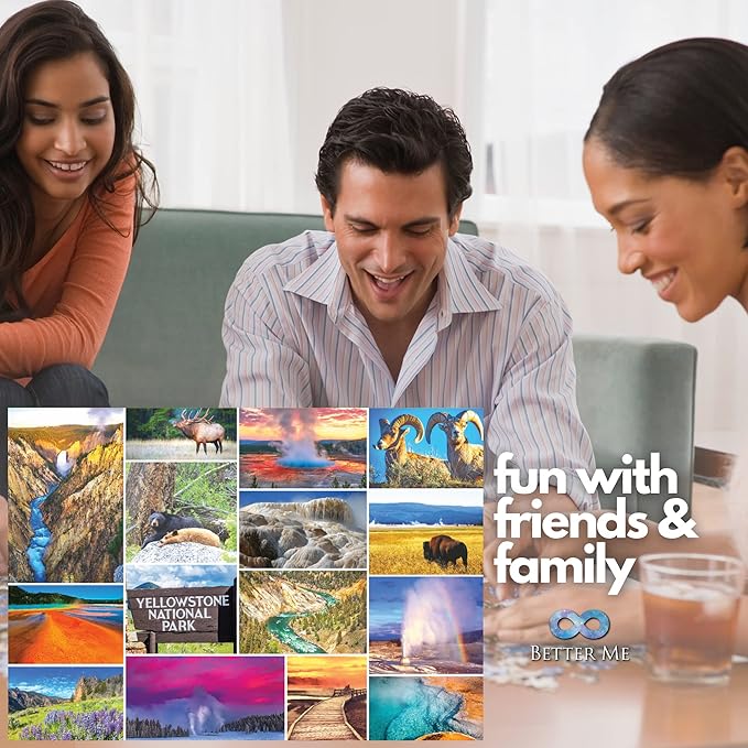 Better Me Yellowstone National Park 1000 Piece Puzzle - USA National Park Puzzle Ideal for Hikers, Travelers, Adults, Teens & Family - Great National Park Gifts