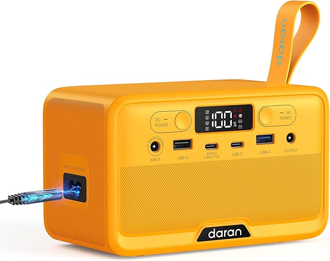 Portable Power Station 28,000mAh LiFePO4 Battery 100W(200W Peak) Solar Power Bank,Portable Charger Small Electric Generator with AC Outlets & PD Fast Charging Camping Essentials (Solar Panel Optional)