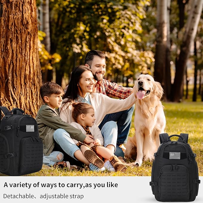 30L Hiking Backpack Lightweight Outdoor Daypack Camping Backpack Outdoor Travel Daypack Day Pack for Man Woman (Black)