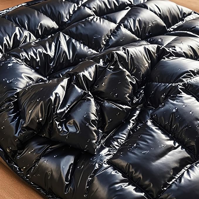 Down Camping Blanket - Packable Lightweight Outdoor Blanket, Warm Compact Backpacking Quilt for Cold Weather, Water-Resistant Puffer Blanket, Ideal for Travel, Hammock, Outdoor Adventures