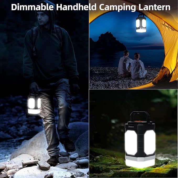 Sinvitron Camping Lantern Rechargeable??0,000mAh Portable Camping Lights, QC3.0 Fast Charging,1000 Lumens,350H Runtime,IPX5 Waterproof Emergency Light for Hurricanes,Power Outages,Camping