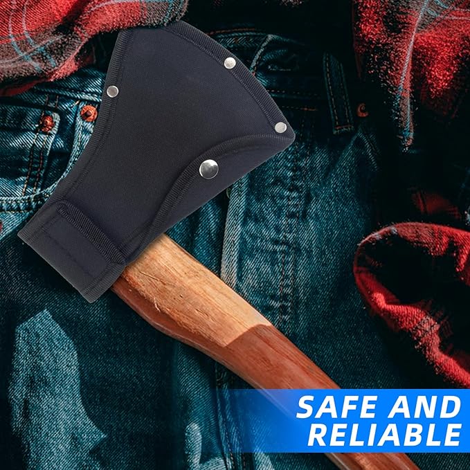 2 PCS Durable Hatchet Sheath, Heavy-Duty Oxford Cloth Hatchet Cover Axe Blade Cover with Belt Loop, Wear-Resistant Protective Cover for Camping Axe Safety and Storage
