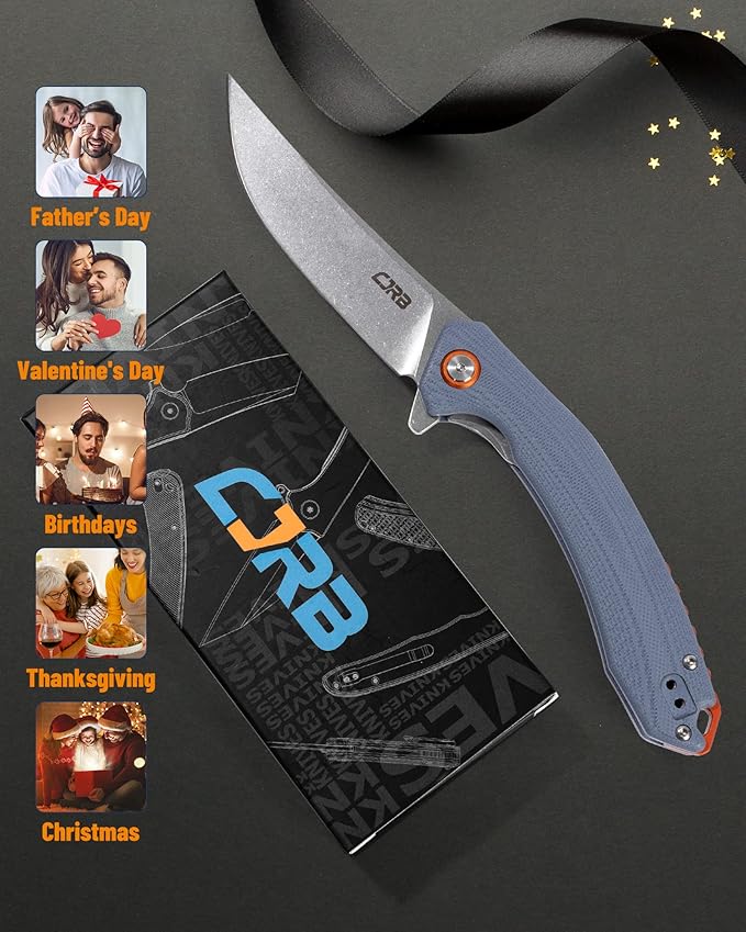 CJRB Folding Knife Gobi (J1906) AR-RPM9 Powder Steel G10 Handle EDC Knife Pocket Knife Blue