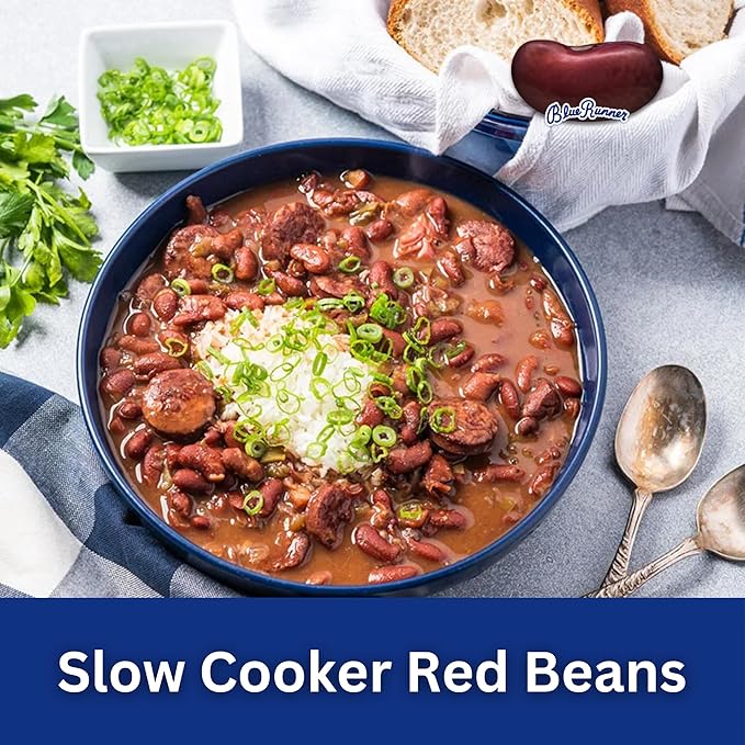 Blue Runner Creole Cream Style Red Beans 16 Oz (Pack Of 6) - New Orleans Best Authentic Red Beans - Slow Cooked to Perfection - A Southern Favorite - Easy Meal out of a Can
