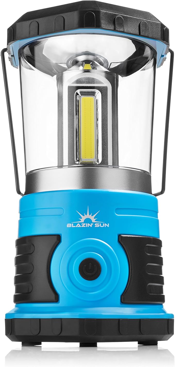 Blazin' Sun 800 | Brightest Lanterns Battery Powered LED Camping and Emergency | Hurricane, Storm and Power Outages (Blue)