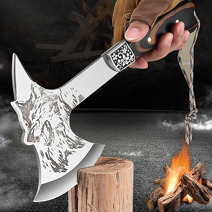 Multi-Functional Outdoor Axe - Garden Hatchet for Camping, Survival, and Tree Cutting - Portable Durable Design for Outdoor Enthusiasts