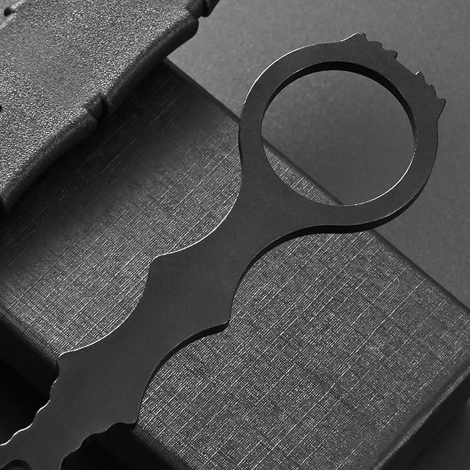 GTK397 Cool Fixed Knife D2 Steel Blade Stainless Steel Handle EDC Tool Knifes for Outdoor Camping Adventure Survival(B)