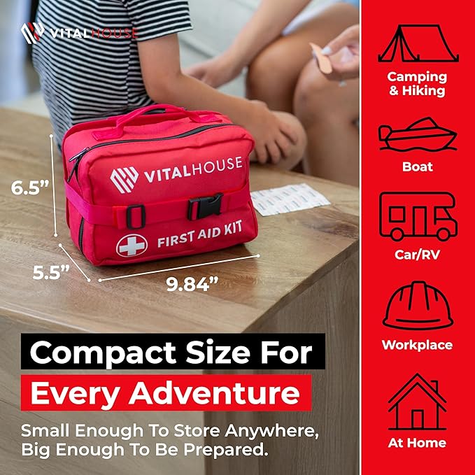 346 Piece First Aid Kit Survival - Professional Waterproof Trauma Medical Kit for Emergency, Ideal for Home, Office, Car, Travel, Outdoor, Camping, Hiking - Portable Emergency Supplies Bag