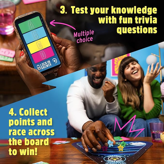 Trivia Night Live: Host Your Own Quiz Show, New Board Game for Families and Friends, Family Board Game, 2-6 Players, Age 12+