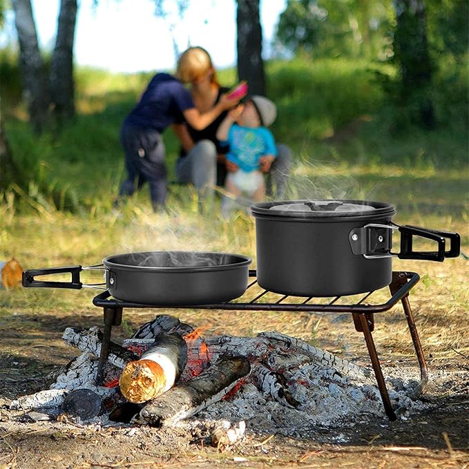 16Pcs Camping Cookware Camping Cooking Set Camping Stove Camping Pots and Pans Set Camping Gear Camp Kitchen Utensils Set