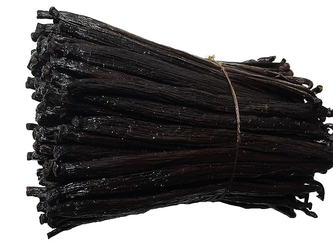 8oz Vanilla Beans Grade A Tahitian 6"-7" Bulk (1/2Lb) for Extract, Cooking and Baking by FITNCLEAN VANILLA| 0.5 Pound Fresh Gourment Natural Raw NON-GMO Whole Pods.