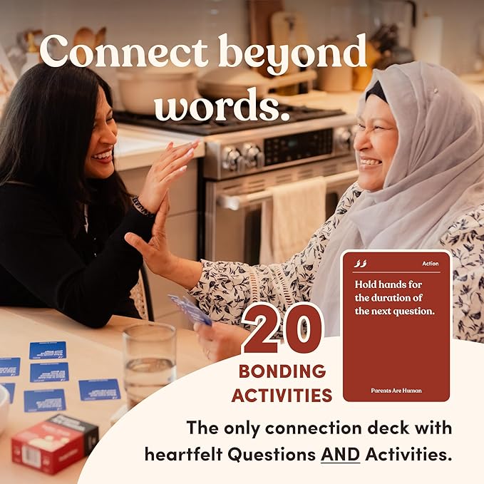 Parents Are Human, Relationship Cards, Get to Know Each Other Better, Parents, Families, Teens & Kids Relationship Building, Light & Deep Questions, 70 Questions & Activity Cards, English + Vietnamese