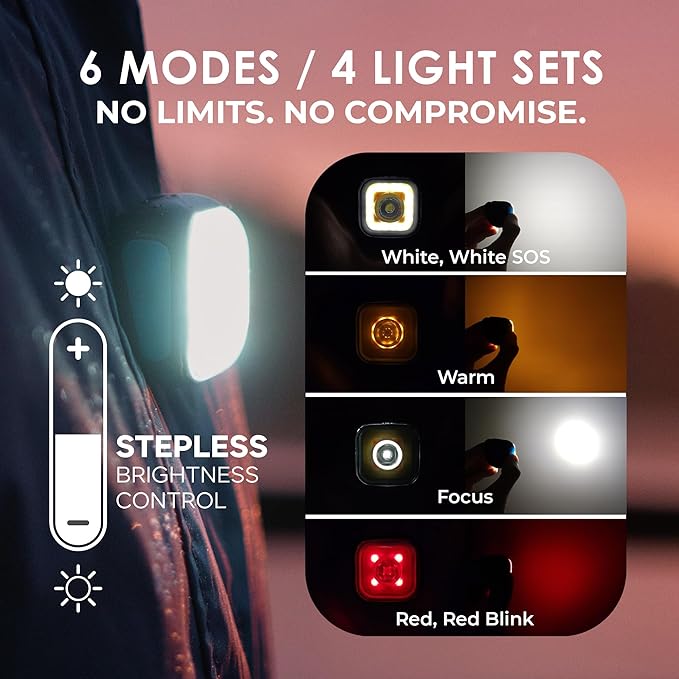 MEOLIGHT 500 Lumen Light for Running, Dogs, Walking - Wearable Flashlight Chest LED Safety Light for Dog Collars, Bike Tail Lights, Hiking, Camping - Reflective Accessories (2X Meolight)