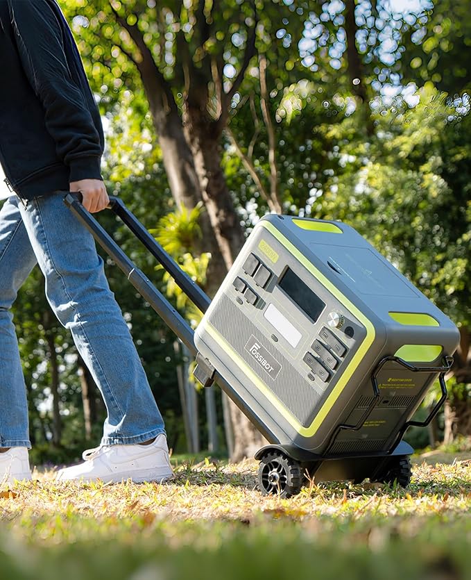 FOSSiBOT F2400 Portable Power Station,upgraded (4800W Peak) generador eléctrico portátil 2048Wh LiFePO4 Battery Solar Generator with 1100W AC,APP Control,1.5H Fast Charging for Home,Camping,RV