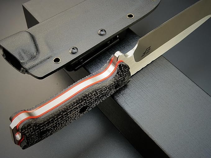 Eafengrow EF143 Fixed Blade Knife AUS-10 Steel Blade Micarta Handle Full Tang EDC Tool Straight Knife for Working Camping Hunting