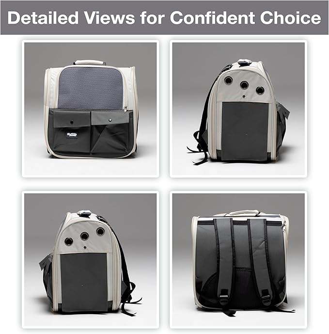 Cat Backpack Carrier ??Airline Approved Dog Carrier for Small Dogs, Cats & Pets ??Ventilated Backpack Pet Carrier for Travel, Hiking, Vet Trips ??Soft Sided Puppy Carrier Bag with Padded Straps