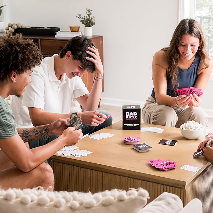 Bad Kitty Party Game - The Ultimate Meme Game with Cats - Exploding with Hilarious Kittens and Freaky Felines! for Friends, Family, College Students, Fun Parties and Board Games Night with Your Group