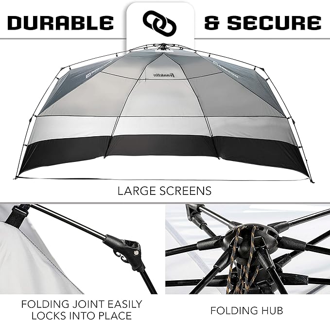 Franklin Sports Sideline Team Sunblocker Shelter - Easy Set Up - Portable and UPF 50+ Protected - Great for Beach and Sports Games - Soccer - Lacrosse - Baseball - Football - Field Hockey