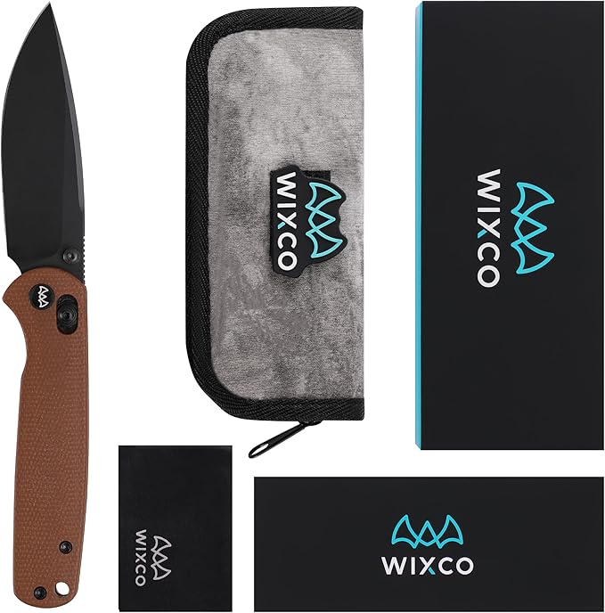 Folding Pocket Knife, 3.23" 14C28N Blade EDC Knife with Clip and Crossbar Lock, Small Pocket Knife for Men, Sharp Camping Hiking Hunting Survival Knives