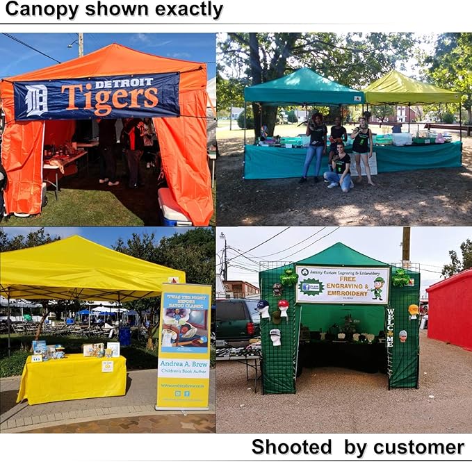 ABCCANOPY Heavy Duty Easy Pop up Canopy Tent with Sidewalls 10x10, Kelly Green